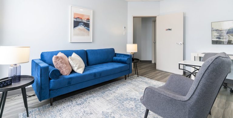 Salle de thérapie appelée Argent située à notre emplacement de Laval.