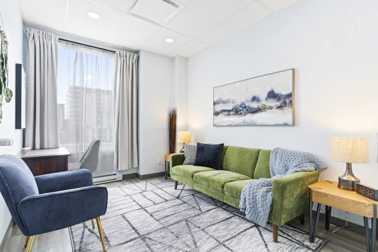 Salle de thérapie nommée Jade à notre emplacement de Laval
